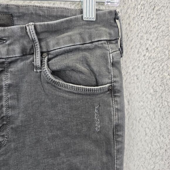 MOTHER Jeans Women's The Looker Zip Fray Dye Faded Black Size 26 - Picture 5 of 16
